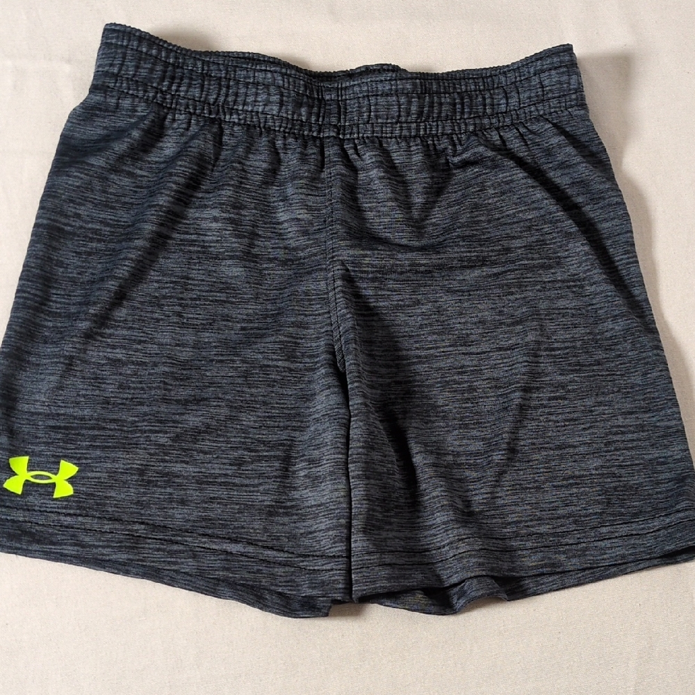 Under Armour Toddler Gray Shorts with Neon Logo 24 month size